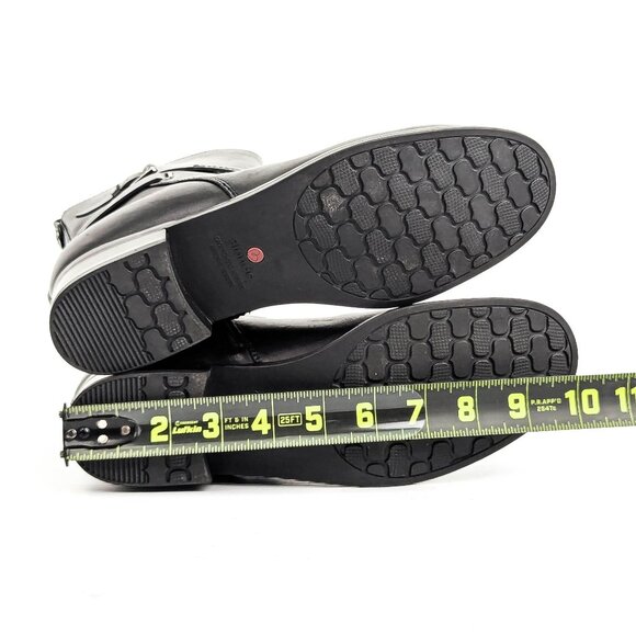 Blondo Women Black Leather Waterproof Strap Moto Zip Ankle Boots sz 8.5 - Picture 5 of 7